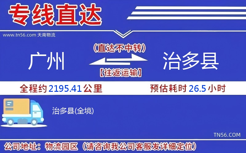 广州到治多县物流公司
