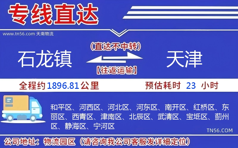 石龙镇到天津物流公司 石龙镇到天津物流公司