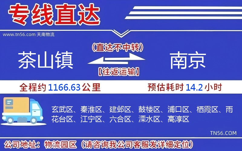 茶山镇到南京物流公司 茶山镇到南京物流公司
