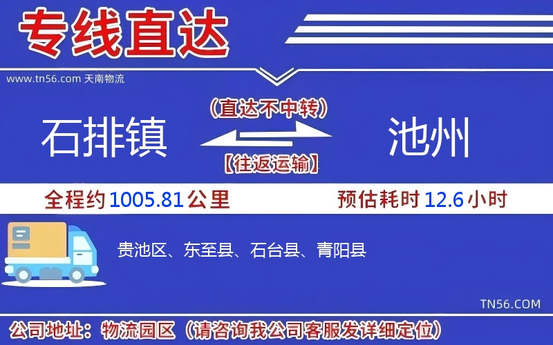 石排镇到池州物流公司 石排镇到池州物流公司