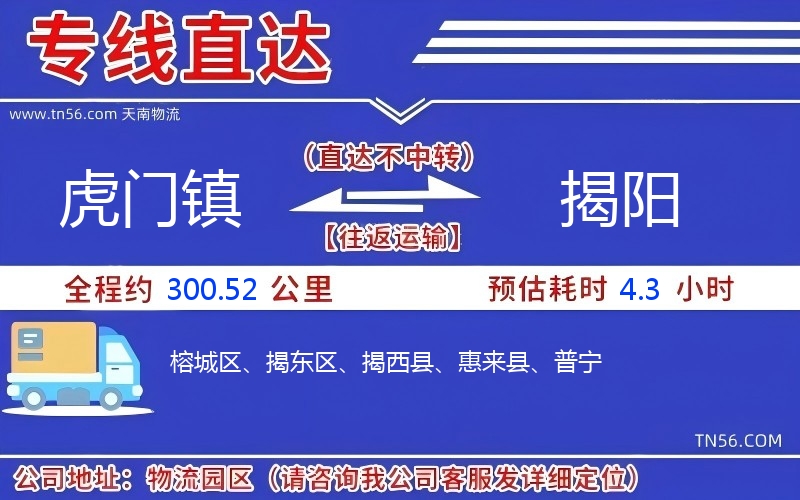 虎门镇到揭阳物流公司 虎门镇到揭阳物流公司