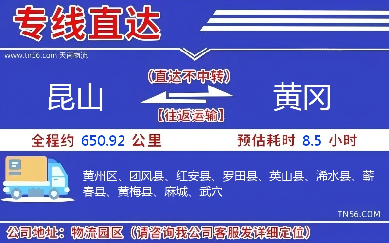 昆山到黄冈物流公司 昆山到黄冈物流公司