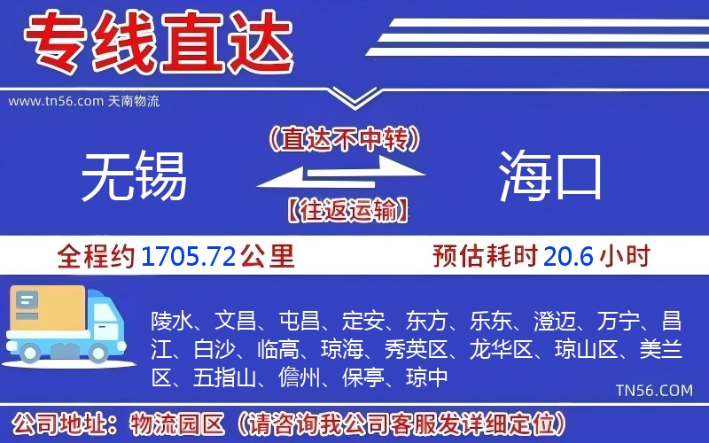 无锡到海口物流公司 无锡到海口物流公司