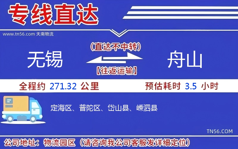无锡到舟山物流公司