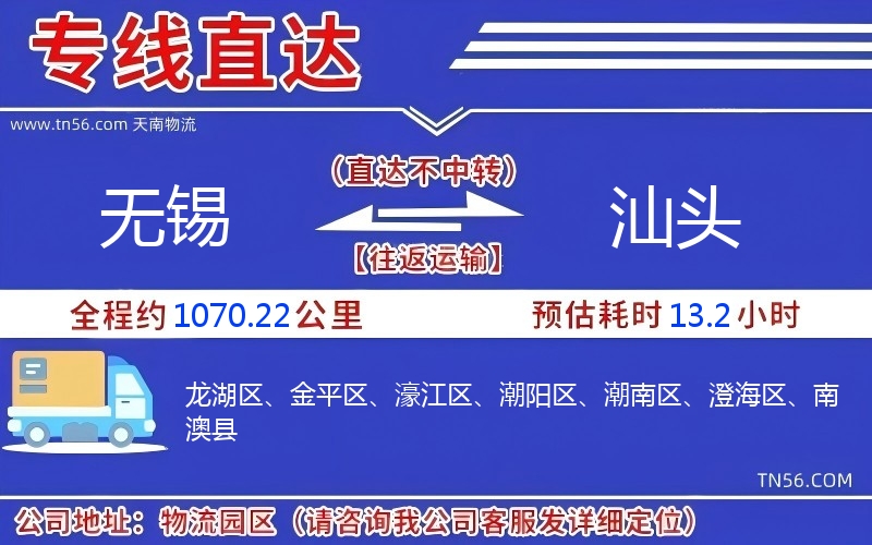 无锡到汕头物流公司 无锡到汕头物流公司